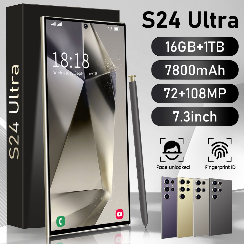 Cellphone Original S24 Ultra 16GB+512GB Smartphone 7inch Unlocked dual card 5G Phones Android 13.0 Mobile phones